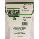 Evergreen Scale Models Evergreen 9015 - .015" (.38MM) PLAIN OPAQUE WHITE POLYSTYRENE SHEET