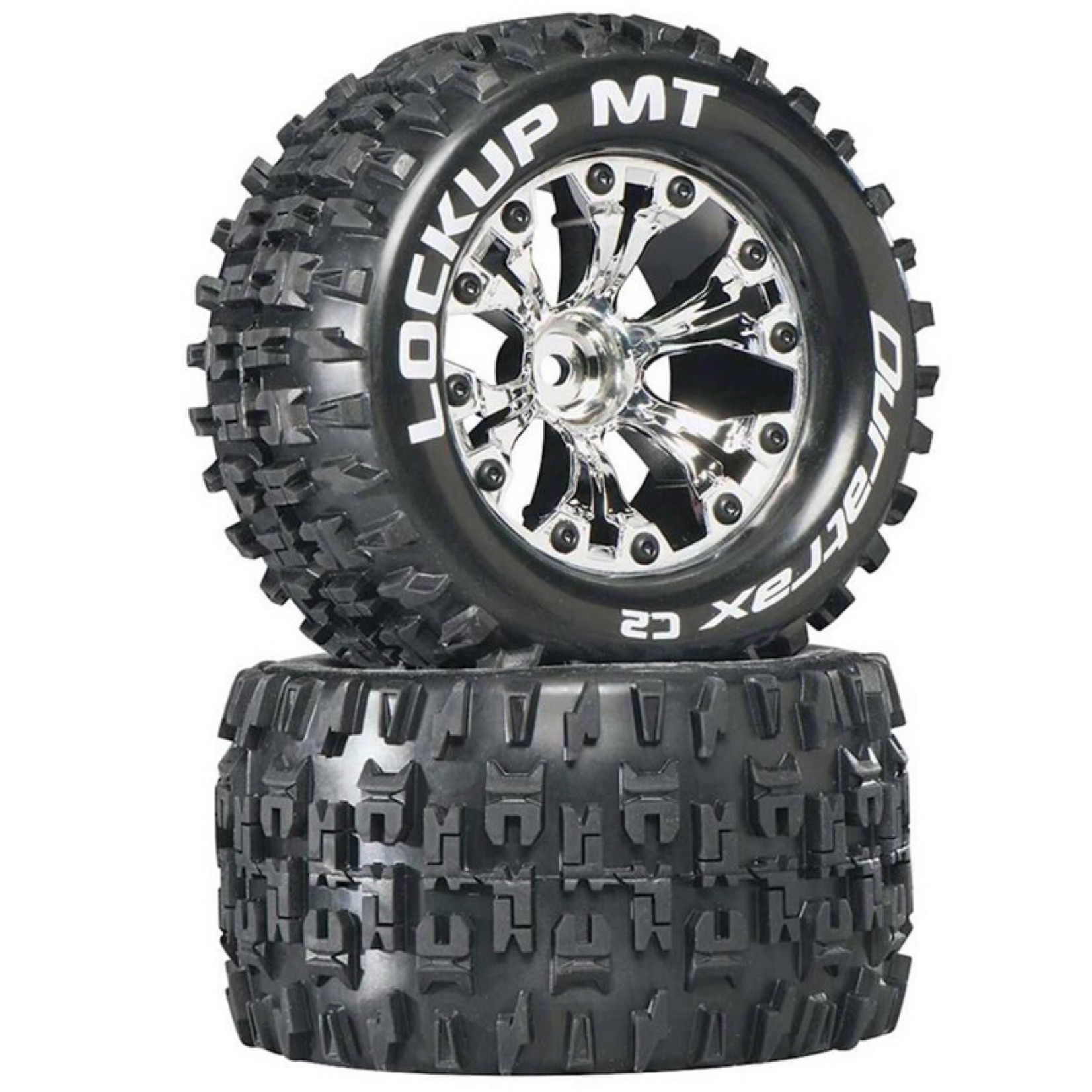 Duratrax DuraTrax Lockup MT 2.8" 2WD Pre-Mounted 1/2" Offset Tires (Chrome) (2) #DTXC3511