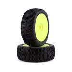 GRP GRP Plus Pre-Mounted 1/8 Buggy Tires (2) (Yellow) (Medium) #GBY11B