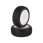 GRP GRP Easy Pre-Mounted 1/8 Buggy Tires (2) (White) (Medium) #GBX07B