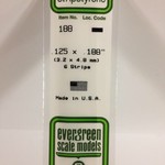 Evergreen Scale Models Evergreen 188 - .125" X .188" OPAQUE WHITE POLYSTYRENE STRIP