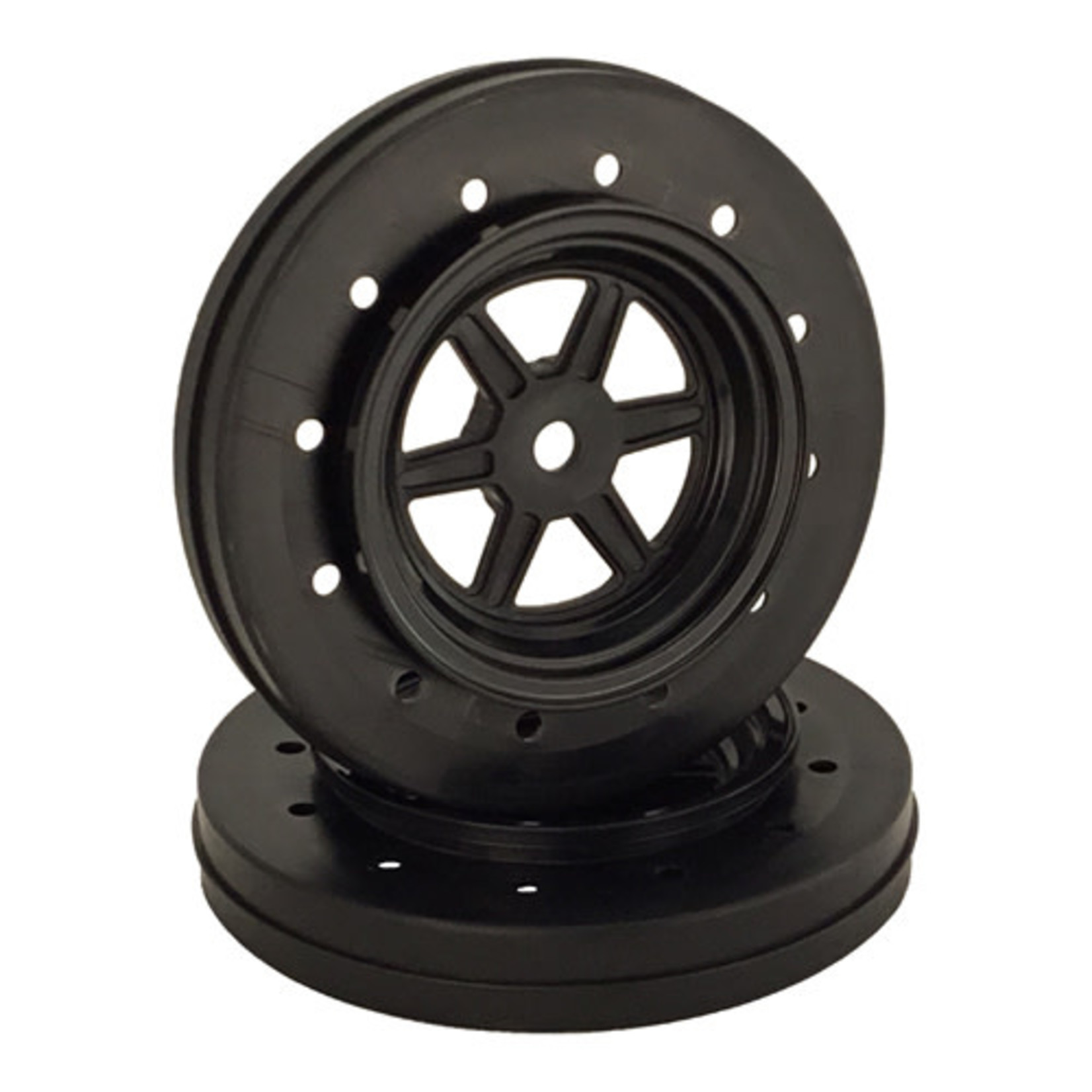 DE Racing DE Racing Gambler Drag Racing Front Wheels (Black) w/12mm Hex #DER-GDF-AB