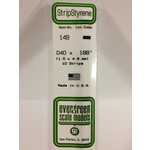 Evergreen Scale Models Evergreen 148 - .040" X .188" OPAQUE WHITE POLYSTYRENE STRIP