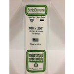 Evergreen Scale Models Evergreen 139 - .030" X .250" OPAQUE WHITE POLYSTYRENE STRIP