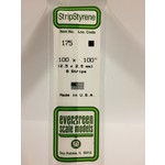 Evergreen Scale Models Evergreen 175 - .100" X .100" OPAQUE WHITE POLYSTYRENE STRIP