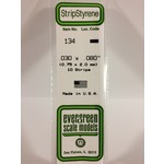 Evergreen Scale Models Evergreen 134 - .030" X .080" OPAQUE WHITE POLYSTYRENE STRIP