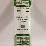Evergreen Evergreen 176 - .100" X .125" OPAQUE WHITE POLYSTYRENE STRIPs (7)