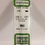 Evergreen Scale Models Evergreen 176 - .100" X .125" OPAQUE WHITE POLYSTYRENE STRIPs (7)