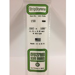Evergreen Scale Models Evergreen 158 - .060" X .188" OPAQUE WHITE POLYSTYRENE STRIP