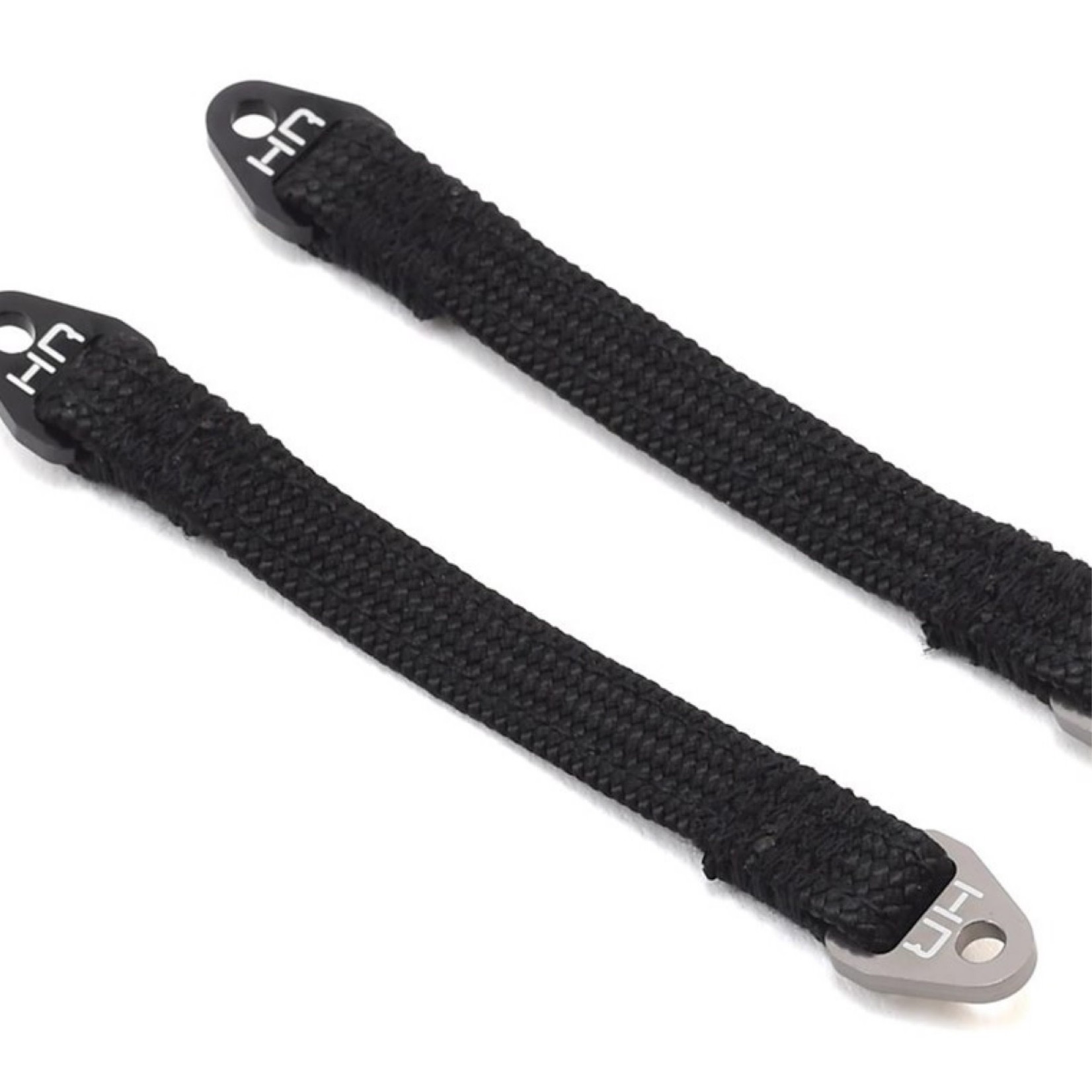 Hot Racing #SLS85T1801 Hot Racing 85mm Suspension Travel Limit Straps (2) (Black/Silver)