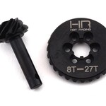 Hot Racing #SCXT9278 Hot Racing SCX10 II AR44 HD Steel Overdrive 6-Bolt Bevel Gear Set (27T/8T)
