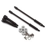 Hot Racing #SXTF39W04 Hot Racing Axial SCX24 +4mm Wide Track Steel Drive Stub Axle Set