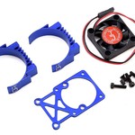 Hot Racing #MH550TE06 Hot Racing Clip-On Two-Piece Motor Heat Sink w/Fan (Blue)