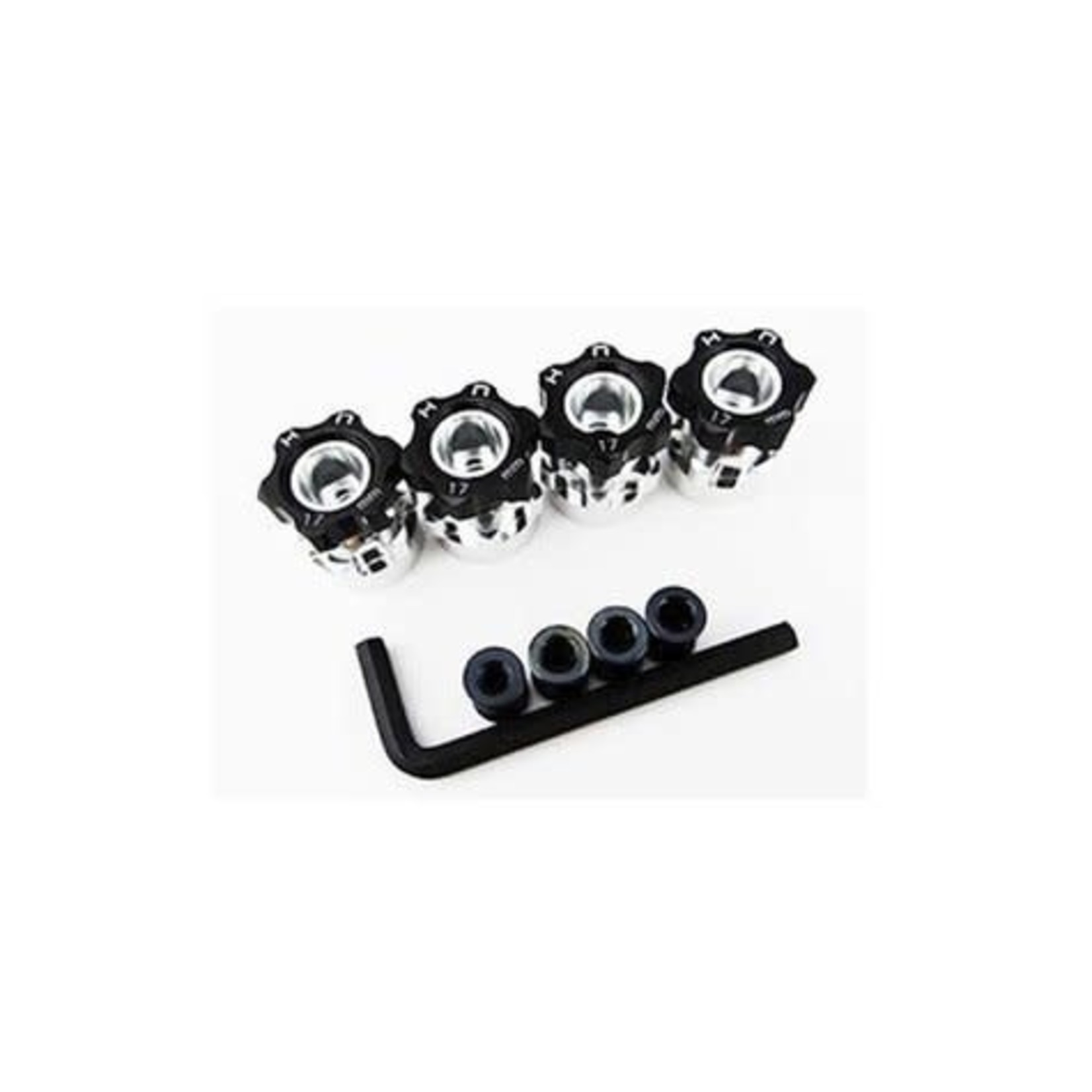 Hot Racing #WH17HS01 Hot Racing 12mm to 17mm Hex Hub Adapters (4) (6mm Offset)