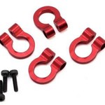 Hot Racing #ACC80802 Hot Racing Red Aluminum Tow Shackle D-rings 4