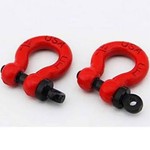 Hot Racing Hot Racing 1/10 Scale Red Tow Shackle D-Rings (2)  #ACC808X02