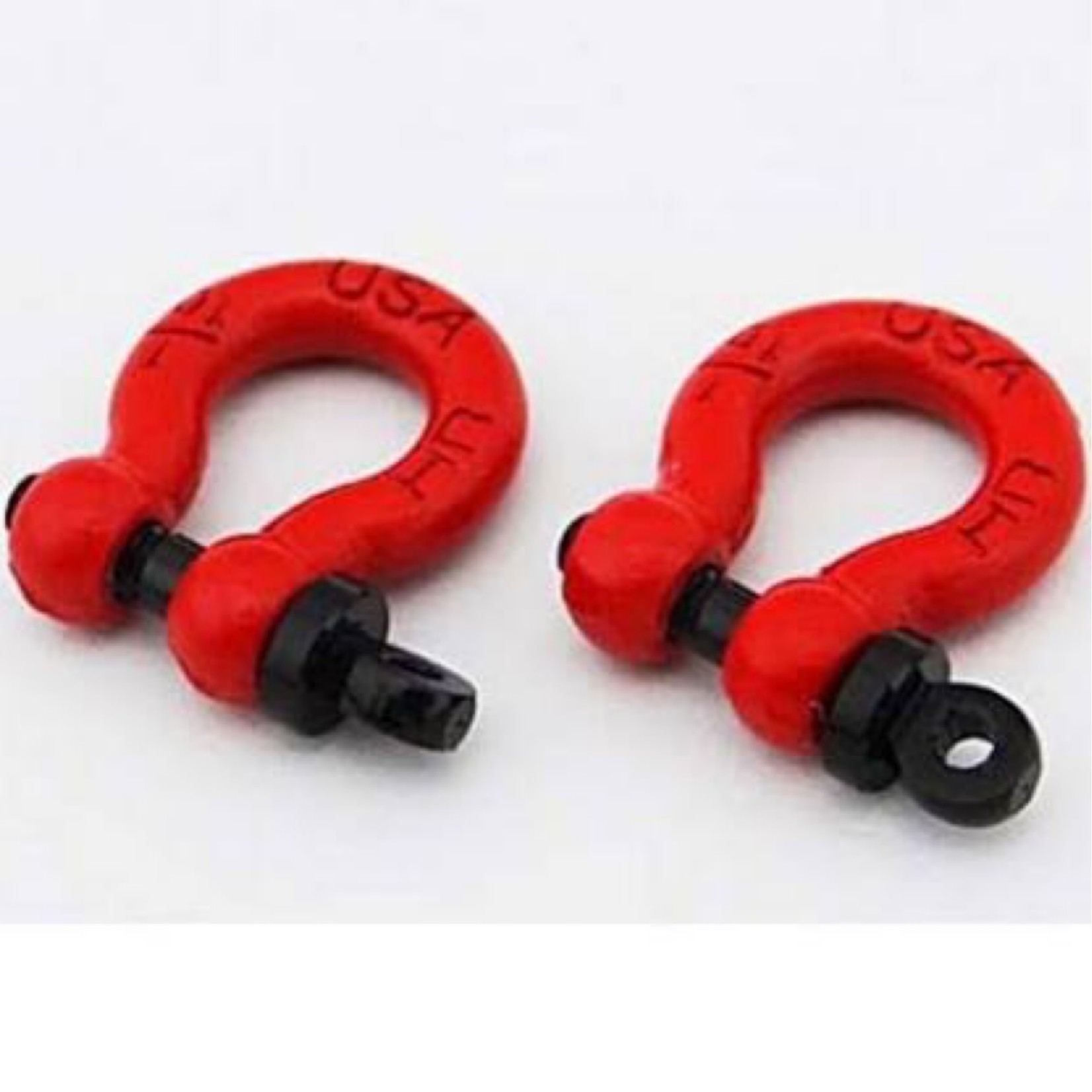 Hot Racing #ACC808X02 Hot Racing 1/10 Scale Red Tow Shackle D-Rings (2)
