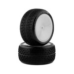 JConcepts #3190-101021 JConcepts Twin Pins 2.2" Pre-Mounted Rear Buggy Carpet Tires (White) (2) (Pink) w/12mm Hex