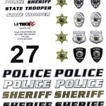 MyTrickRC MyTrickRC - Realistic 1:10 Scale Decal Set, Police and Sheriff Combo #MYK-ST3