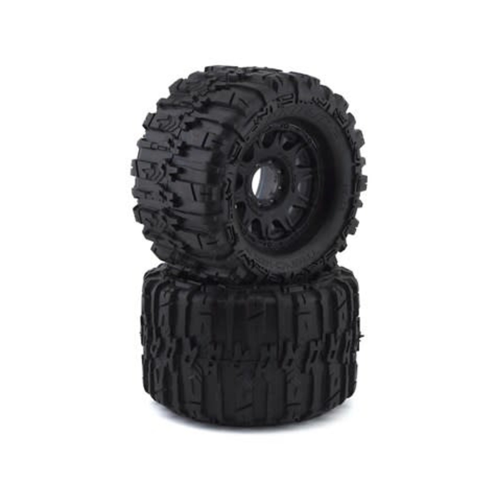 Pro-Line #10155-10  Pro-Line Trencher HP Belted 3.8" Pre-Mounted Truck Tires (2) (Black) (M2) w/Raid Wheels