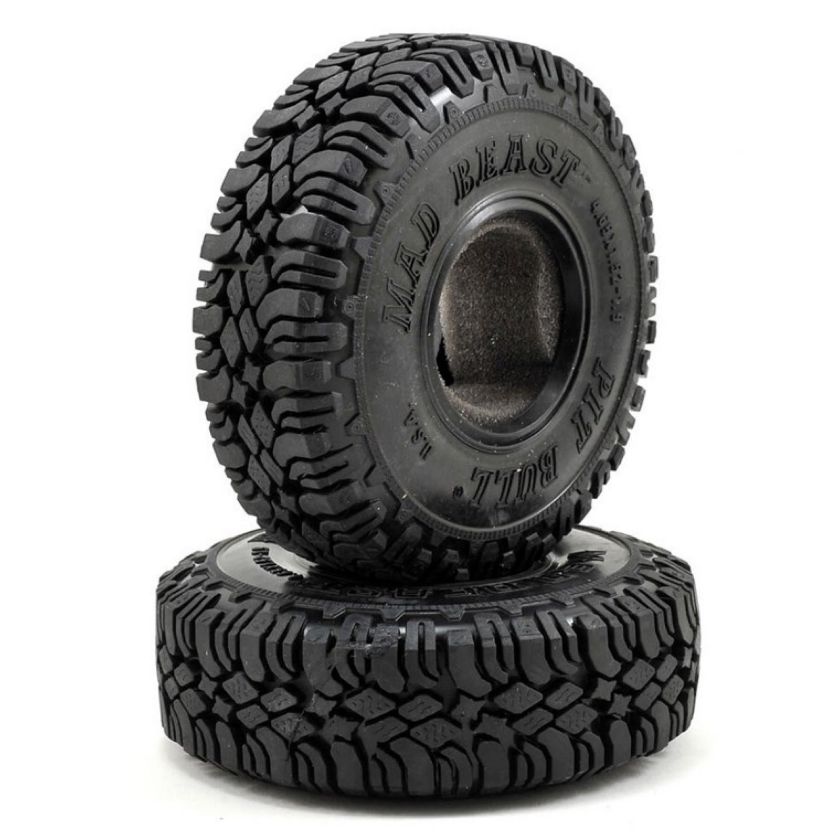 Pit Bull Pit Bull Tires Mad Beast 1.9" Scale Rock Crawler Tires (2) (Komp) w/Foam #PB9007NK