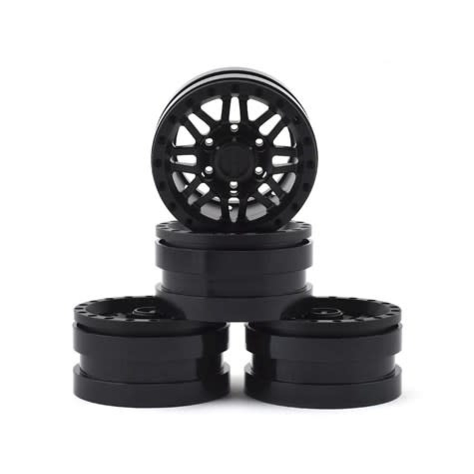 Pit Bull Pit Bull Tires Raceline Ryno 1.55 Aluminum Beadlock Crawler Wheels (Black) (4) #PBTPBW15RYBB