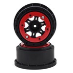 Pro-Line #2715-04 Pro-Line Split Six Bead-Loc Short Course Rear Wheels (Black/Red) (2) w/12mm Hex (Slash Rear)