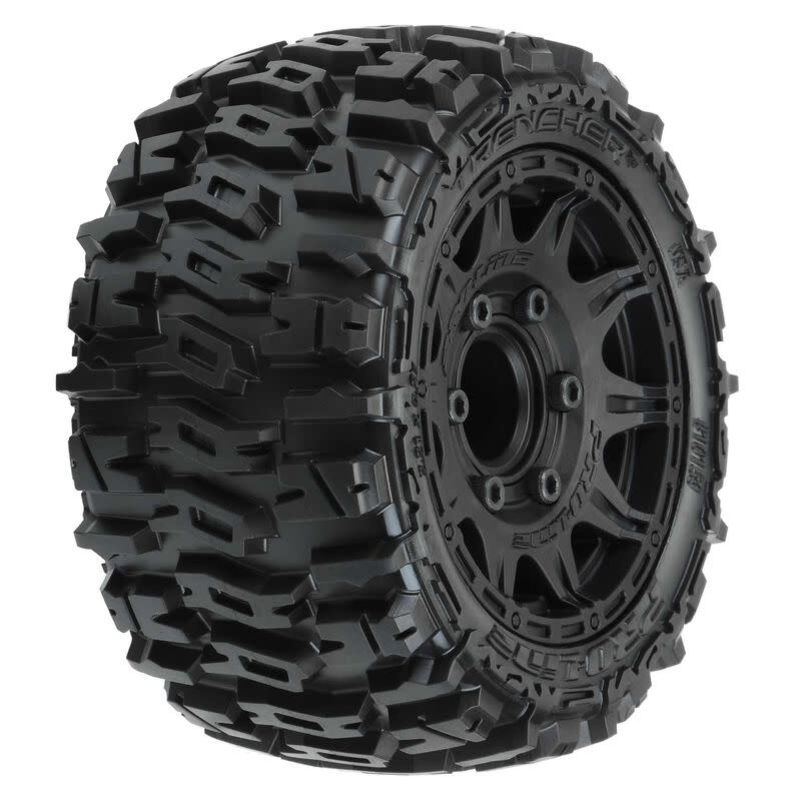 Pro-Line #PRO1015910  ProLine Trencher LP 2.8" Mounted Raid Black 6 x 30 Tires, F/R (2 )
