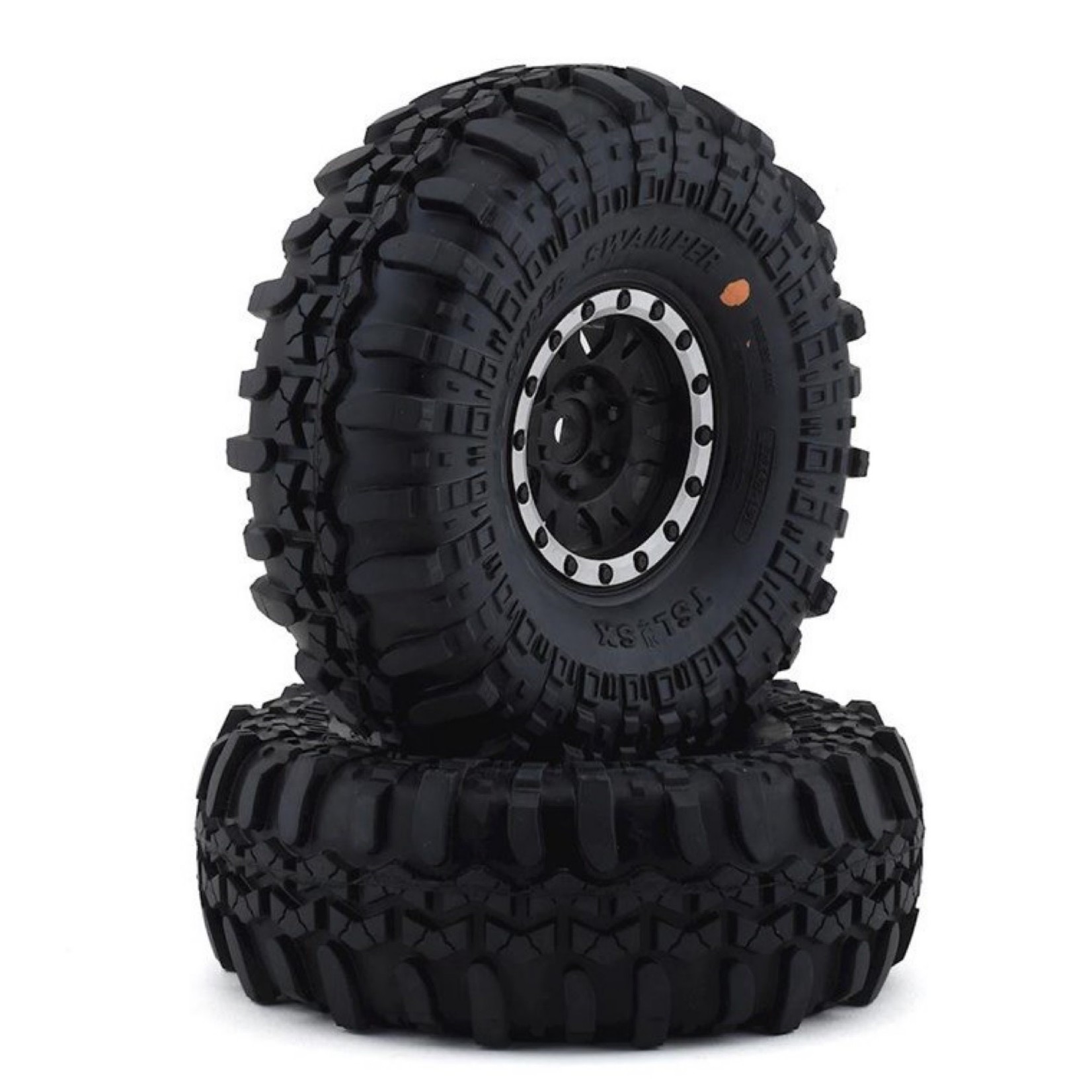 Pro-Line ProLine Interco Super Swamper 1.9 Tires w/Impulse Wheels (Black/Silver) (2) (G8) w/12mm Hex #1197-13