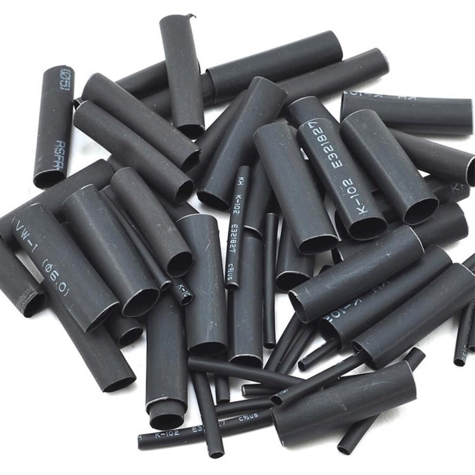 ProTek RC ProTek RC 1.5, 5, 6 & 8mm Shrink Tubing Assortment Pack (Black) (20) (1" Length) #PTK-5453
