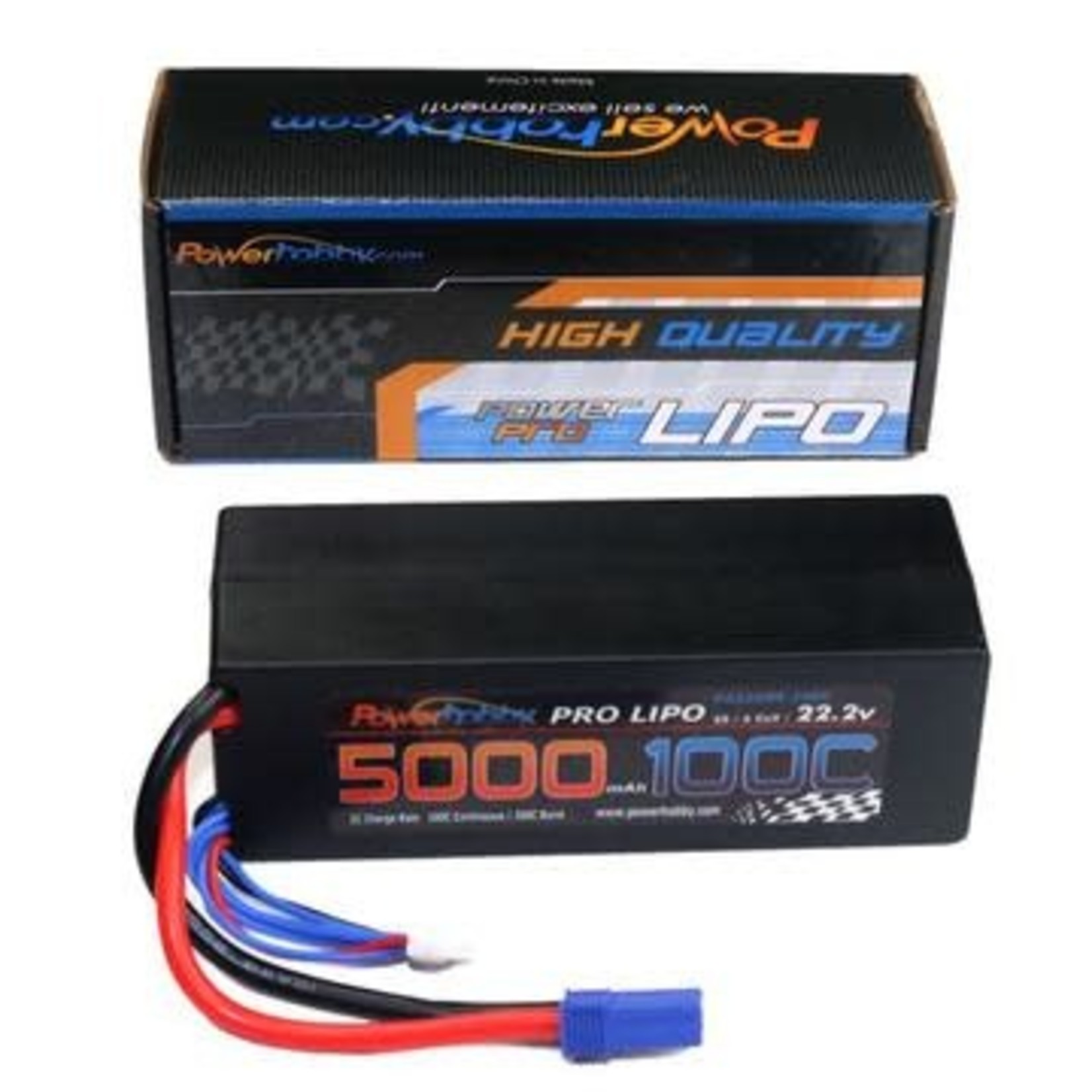 Power Hobby Power Hobby - 6S 22.2V 5000MAH 100C Hard Case Lipo Battery, w/ EC5 Connector #PH6S5000100CEC5HCS