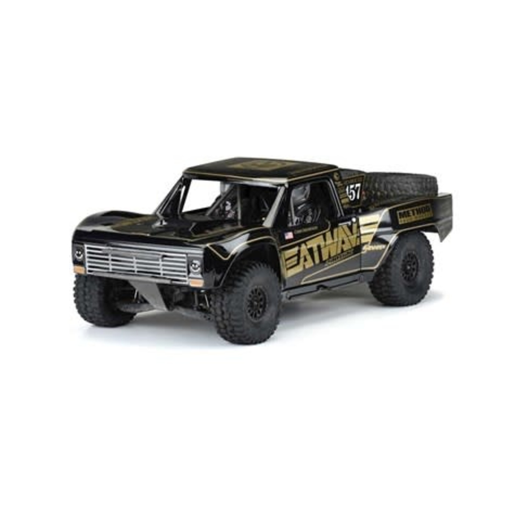 Pro-Line #3547-18  Pro-Line 1967 Ford F-100 Heatwave Edition Pre-Painted & Pre-Cut Body (Black) (Unlimited Desert Racer) #3547-18