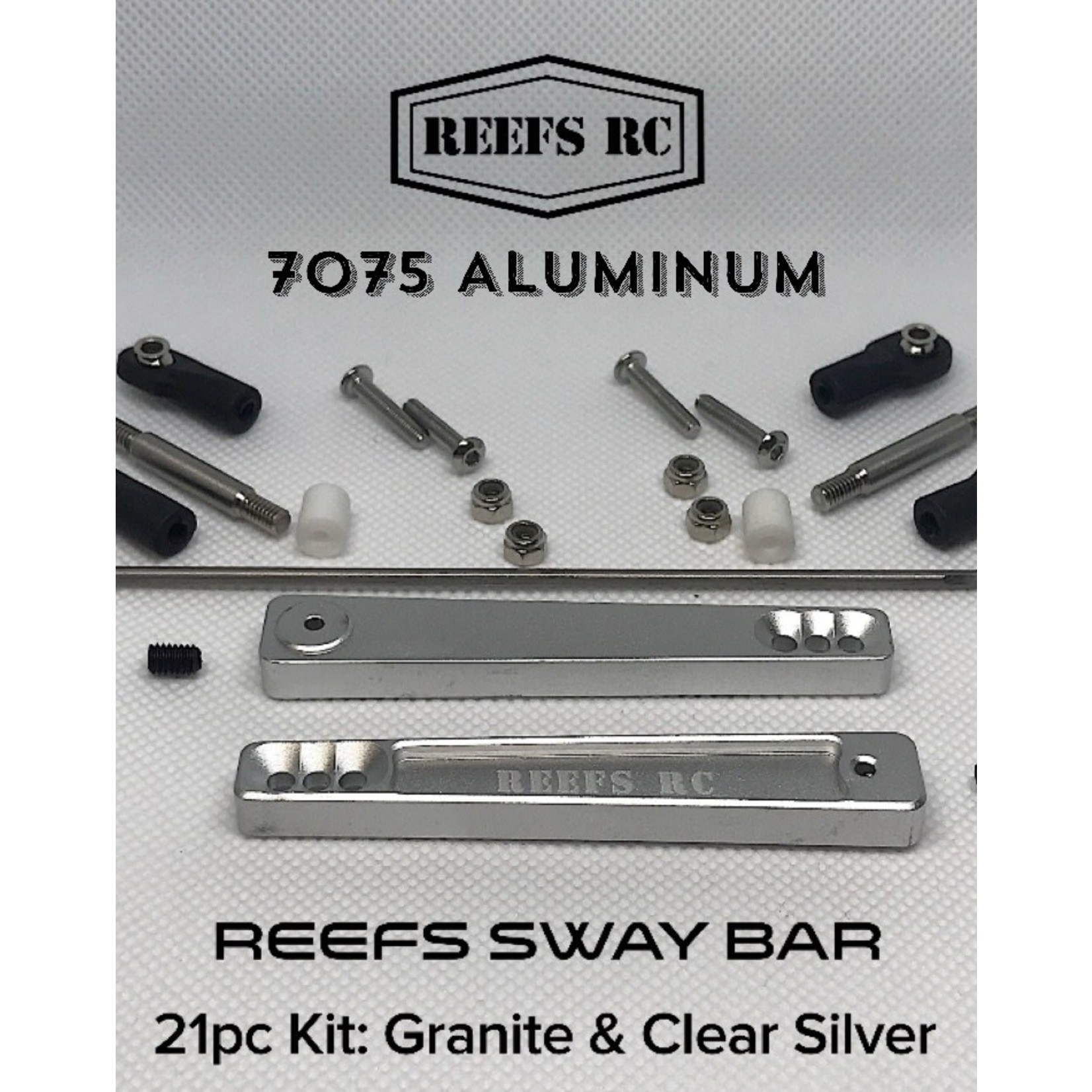 Reefs RC Reefs RC Hard Anodized Aluminum Sway Bar Kit - Silver #REEFS18
