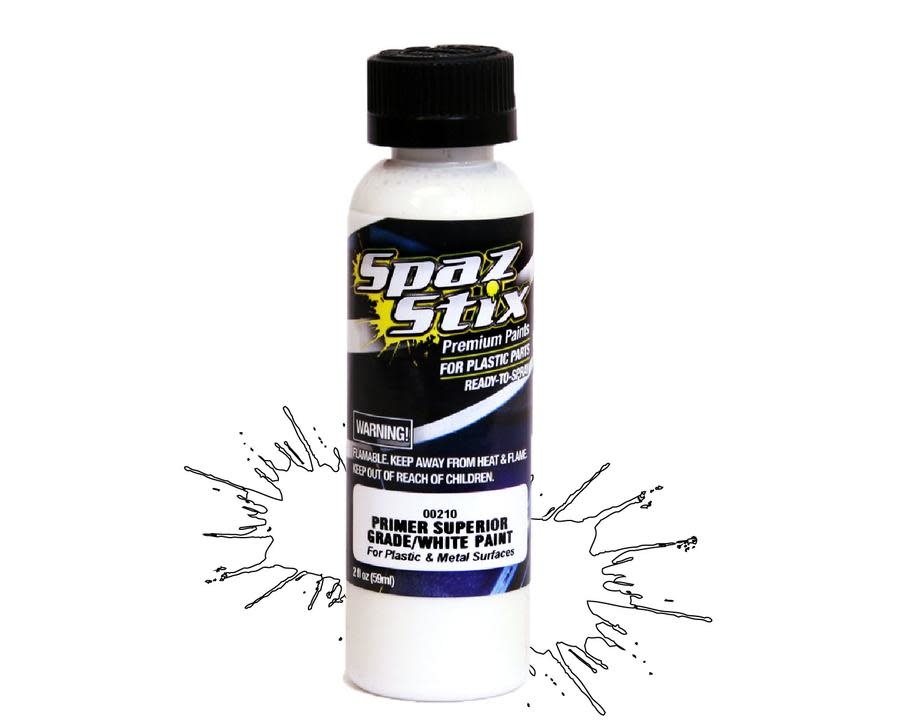 Spaz Stix High Quality Sandable Primer/White Airbrush Paint (2oz