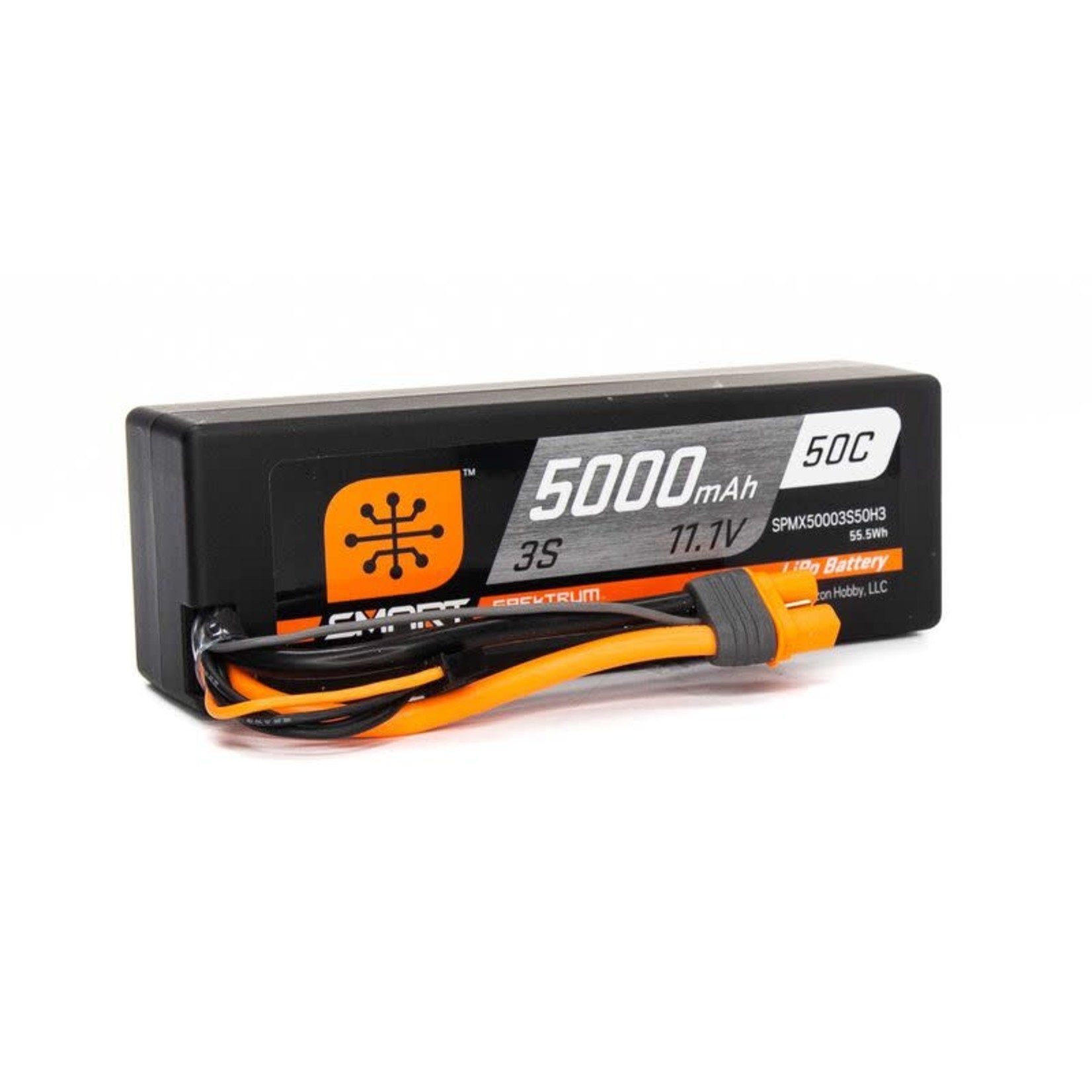 Spektrum #SPMX50003S50H3 Spektrum RC 3S Smart Hardcase 50C LiPo Battery (11.1V/5000mAh) w/IC3 Connector