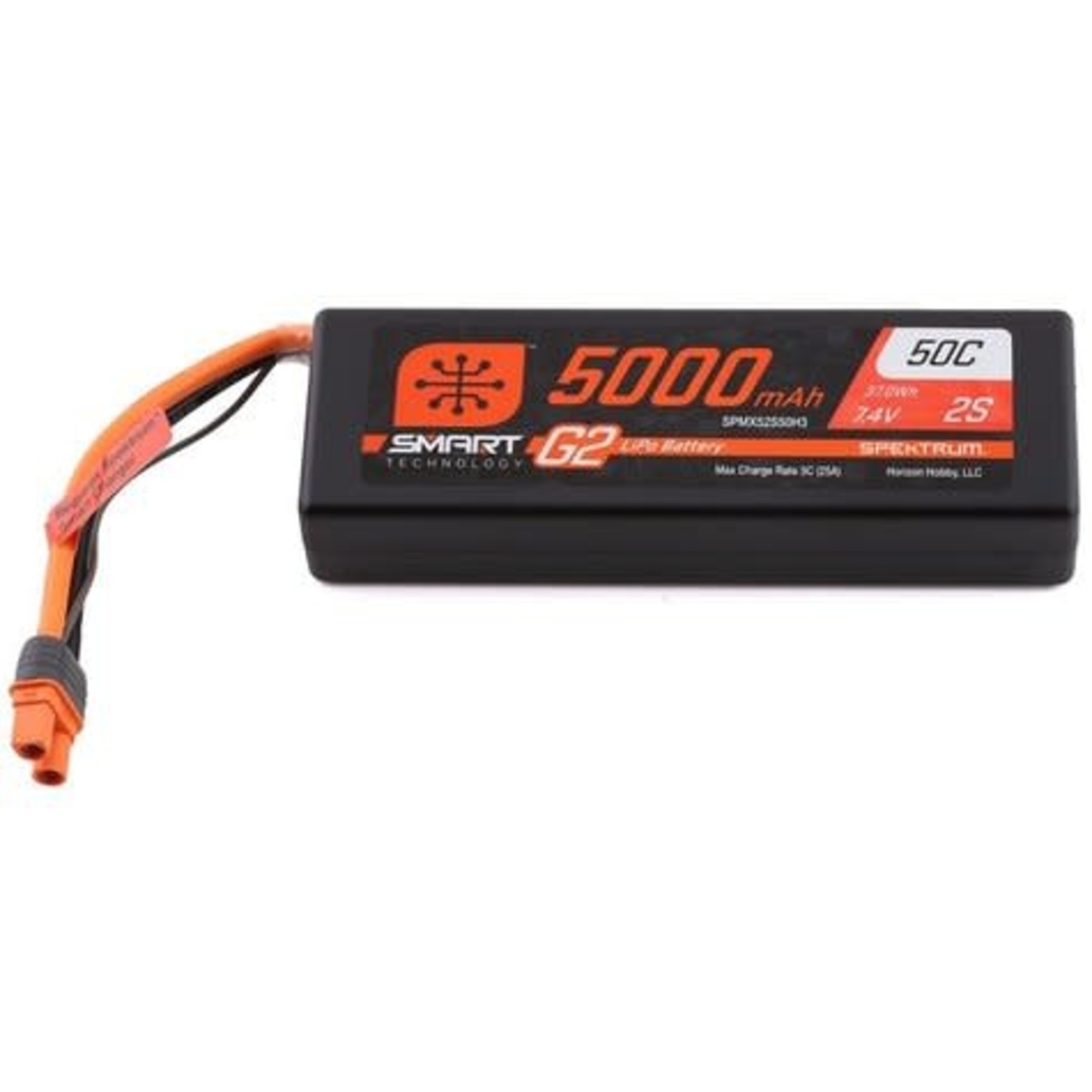 Spektrum Spektrum RC 2S Smart LiPo 50C Hard Case Battery Pack (7.4V/5000mAh) w/IC3 Connector #SPMX52S50H3