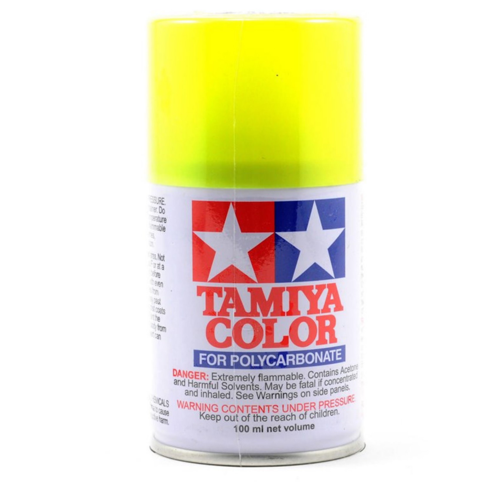 Tamiya #86027 Tamiya PS-27 Fluorescent Yellow Lexan Spray Paint (100ml)