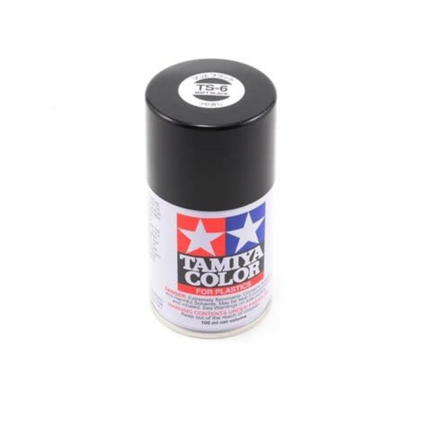 Tamiya #85006 Tamiya TS-6 Matte Black Lacquer Spray Paint (100ml)