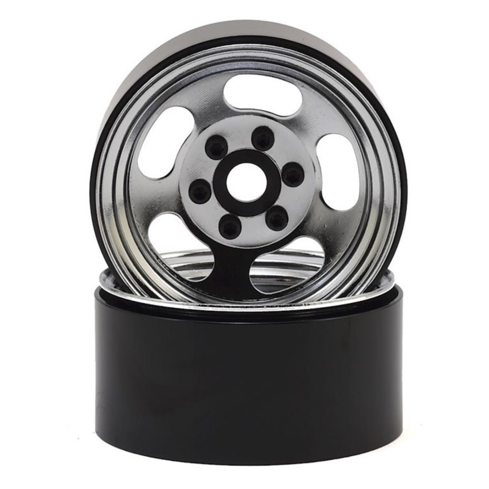 SSD RC #SSD00276 SSD RC Slot 1.9” Steel Beadlock Wheels (Chrome)
