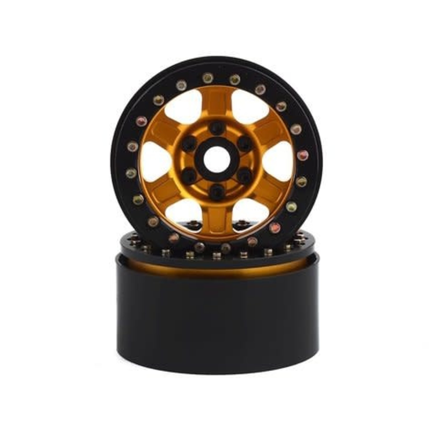SSD RC #SSD00382 SSD RC Challenger 1.9 Beadlock Wheels (Gold) (2)