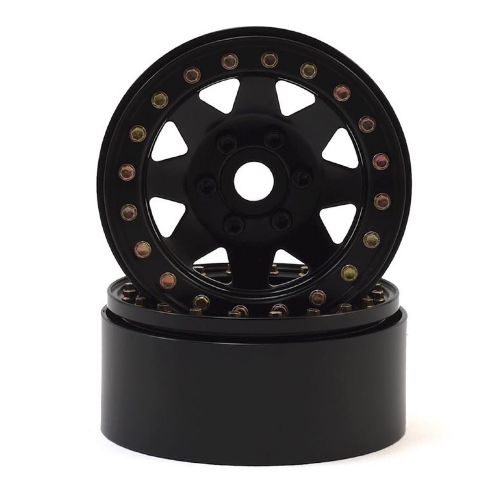 SSD RC #SSD00254 SSD RC 1.9" Steel 8-Spoke Beadlock Wheels (Black) (2)