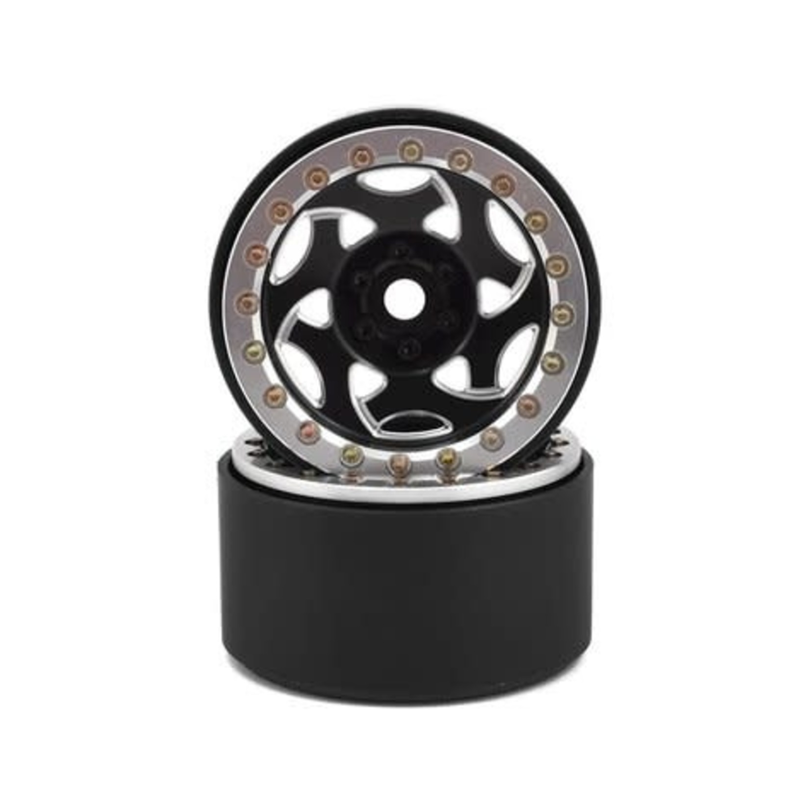 SSD RC #SSD00234 SSD RC 2.2 Champion Beadlock Wheels (Black/Silver)