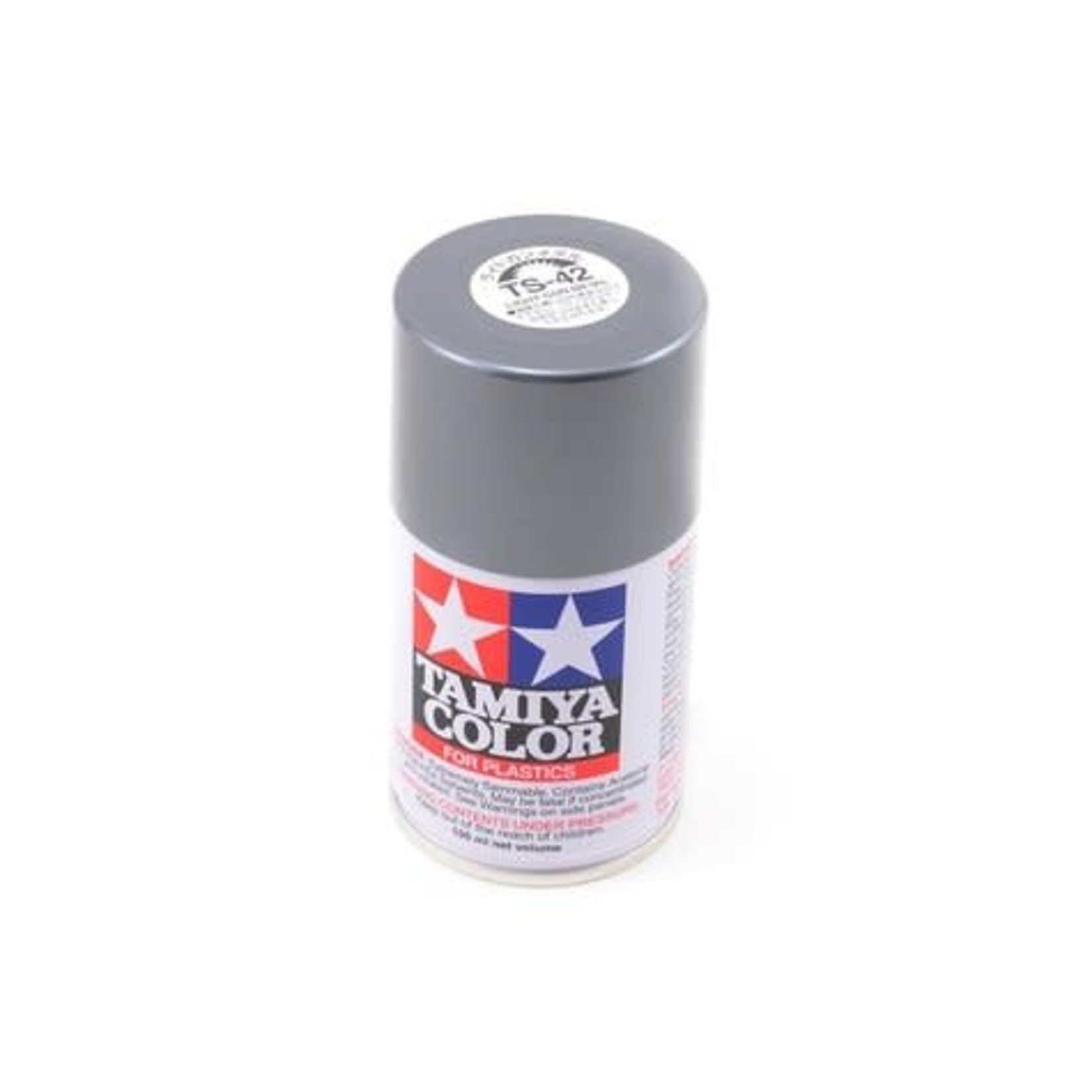 Tamiya #85042 Tamiya TS-42 Light Gun Metal Lacquer Spray Paint (100ml)