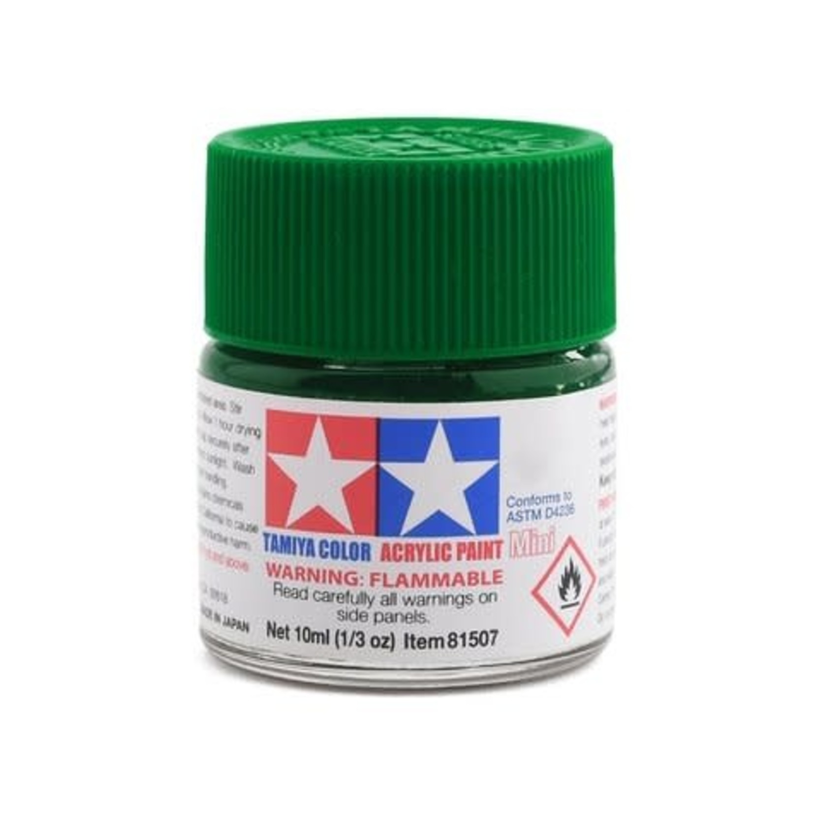 Tamiya #81505 Tamiya X-5 Green Acrylic Paint (10ml)