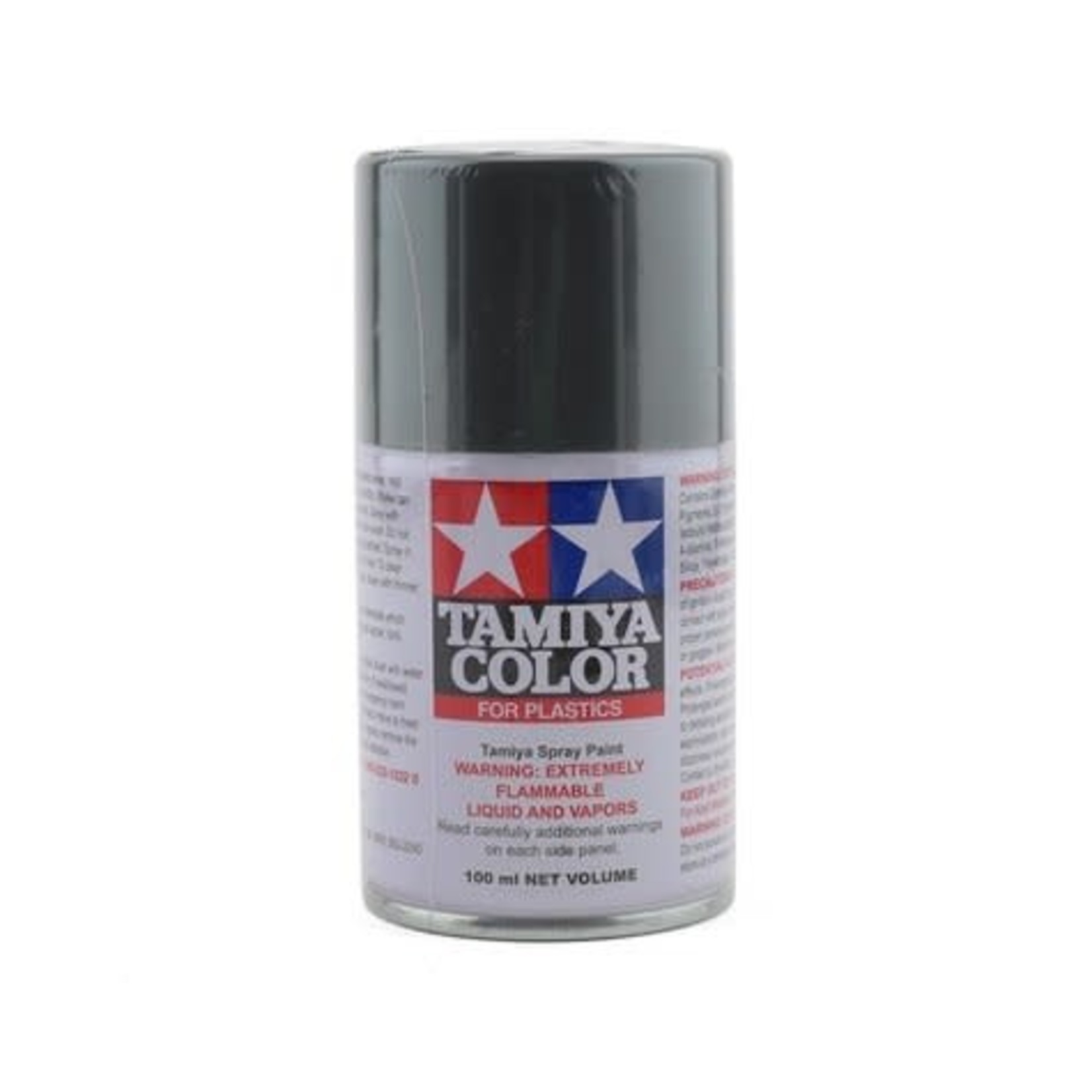 Tamiya #85100 Tamiya TS-100 Semi-Gloss Bright Gun Metal Lacquer Spray Paint (100ml)