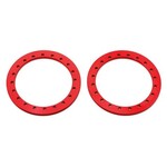SSD RC #SSD00271 SSD RC 1.9” Aluminum Beadlock Rings (Red) (2)
