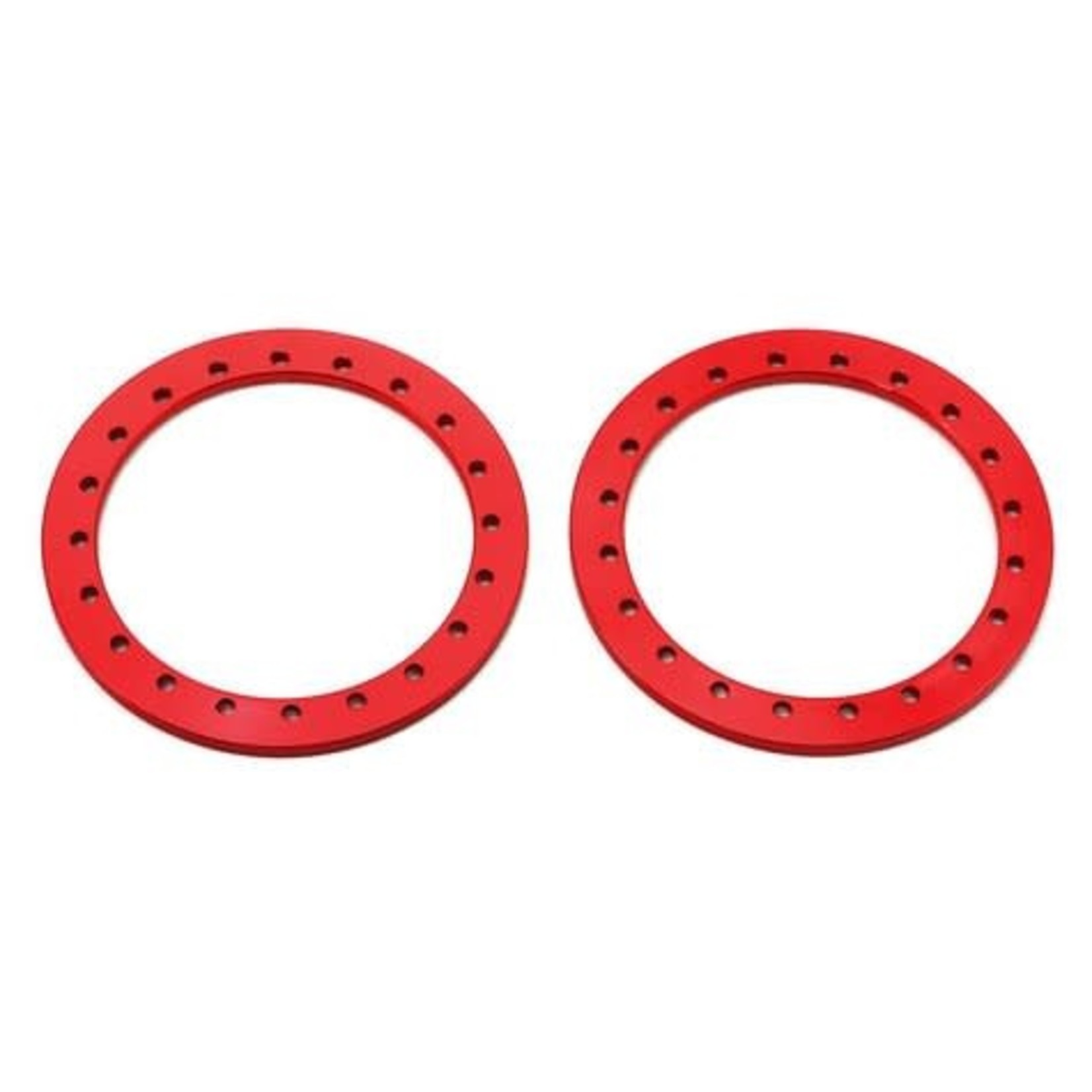 SSD RC #SSD00271 SSD RC 1.9” Aluminum Beadlock Rings (Red) (2)