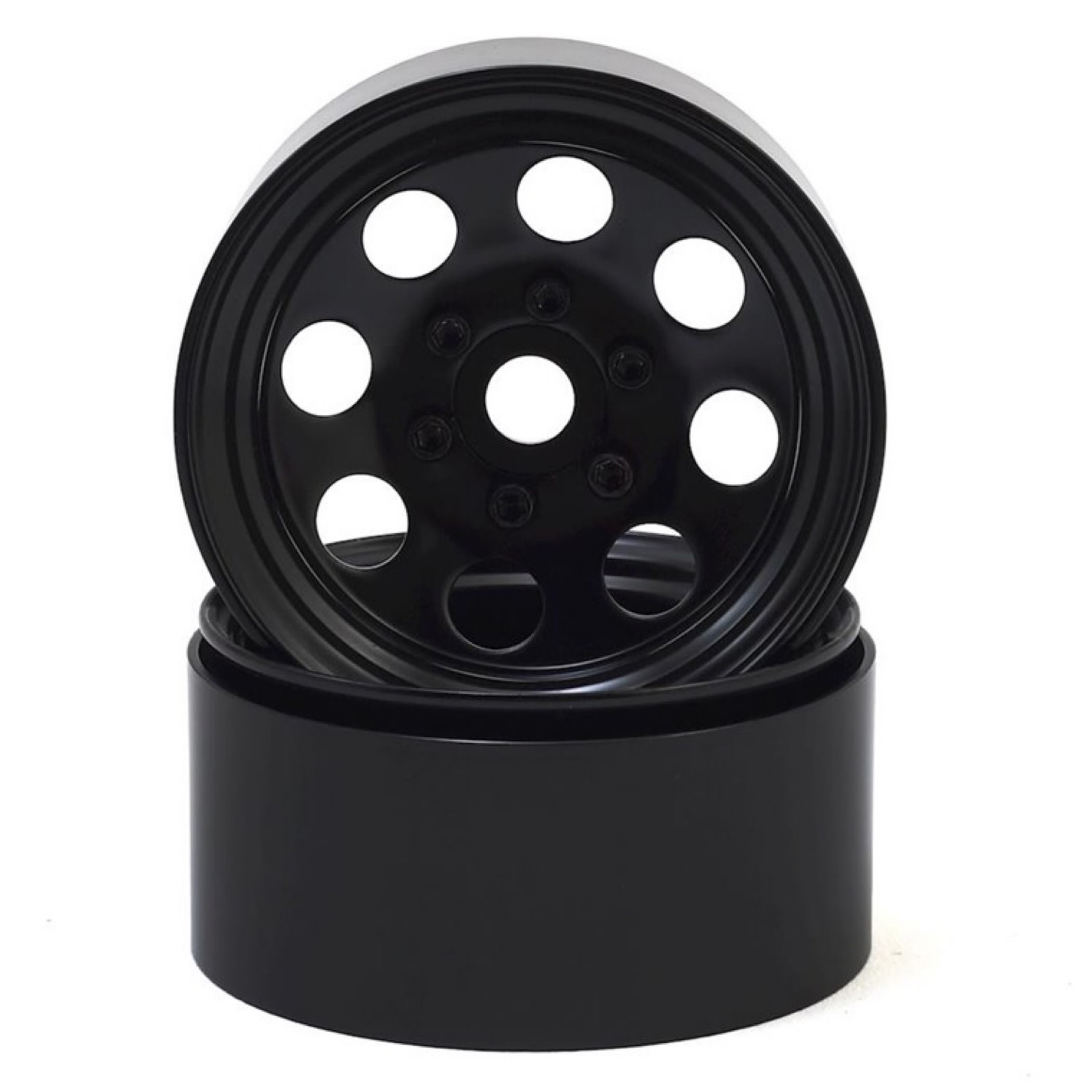 SSD RC #SSD00268 SSD RC 8 Hole 1.9” Steel Beadlock Wheels (Black)