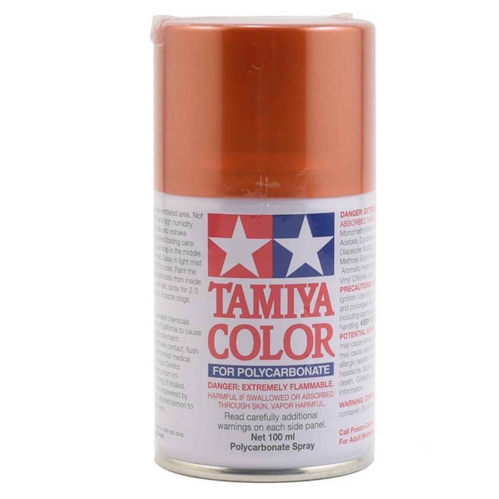 Tamiya #PS-61 Tamiya  Metallic Orange Lexan Spray Paint (100ml) (86061)