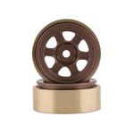 SSD RC #SSD00440 SSD RC SCX24 1.0” Aluminum/Brass Challenger Wheels (Bronze) (2)